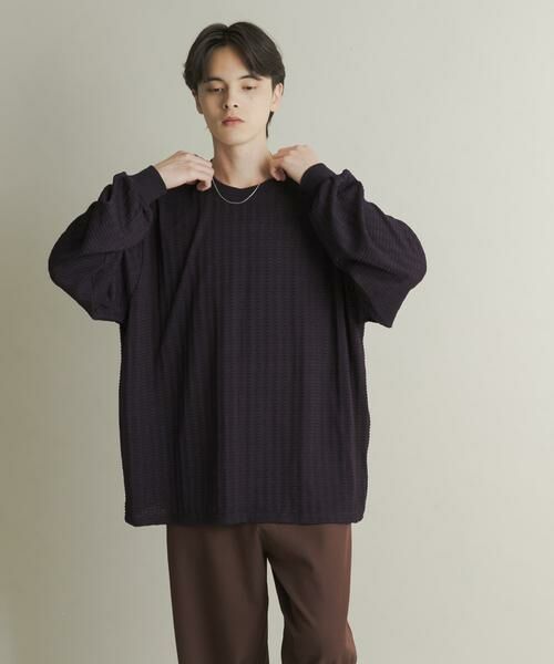 SENSE OF PLACE by URBAN RESEARCH / センスオブプレイス バイ アーバンリサーチ Tシャツ | ライトワッフルクルーネックロングTシャツ | 詳細13