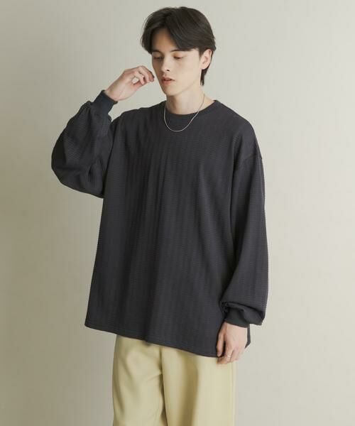 SENSE OF PLACE by URBAN RESEARCH / センスオブプレイス バイ アーバンリサーチ Tシャツ | ライトワッフルクルーネックロングTシャツ | 詳細23