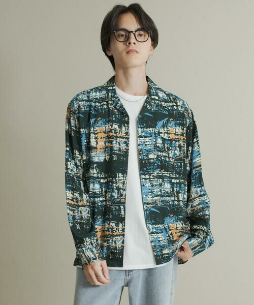 SENSE OF PLACE by URBAN RESEARCH / センスオブプレイス バイ アーバンリサーチ シャツ・ブラウス | アソートパターンオープンカラーロングスリーブシャツ | 詳細1