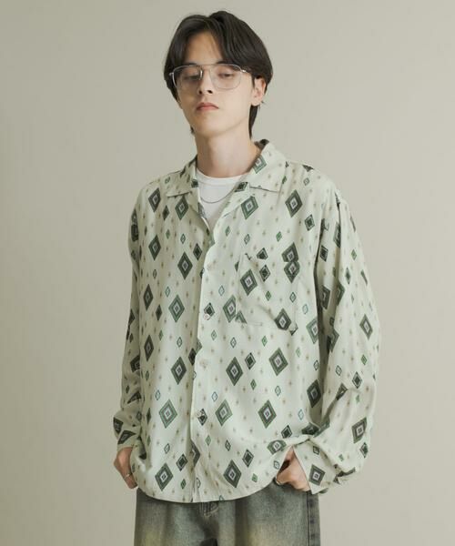 SENSE OF PLACE by URBAN RESEARCH / センスオブプレイス バイ アーバンリサーチ シャツ・ブラウス | アソートパターンオープンカラーロングスリーブシャツ | 詳細28