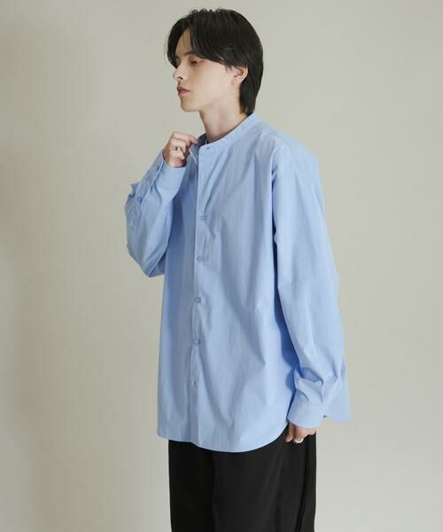 SENSE OF PLACE by URBAN RESEARCH / センスオブプレイス バイ アーバンリサーチ シャツ・ブラウス | ピーチブロードバンドカラーロングスリーブシャツ | 詳細11