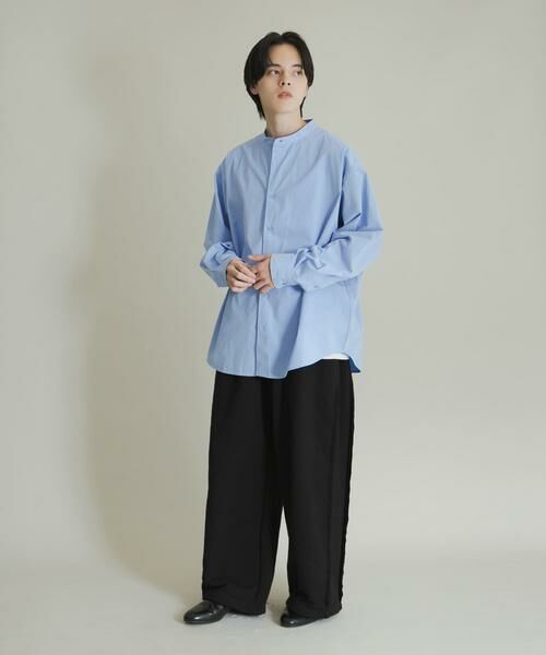 SENSE OF PLACE by URBAN RESEARCH / センスオブプレイス バイ アーバンリサーチ シャツ・ブラウス | ピーチブロードバンドカラーロングスリーブシャツ | 詳細13