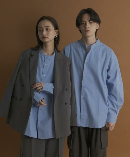 SENSE OF PLACE by URBAN RESEARCH / センスオブプレイス バイ アーバンリサーチ シャツ・ブラウス | ピーチブロードバンドカラーロングスリーブシャツ | 詳細2