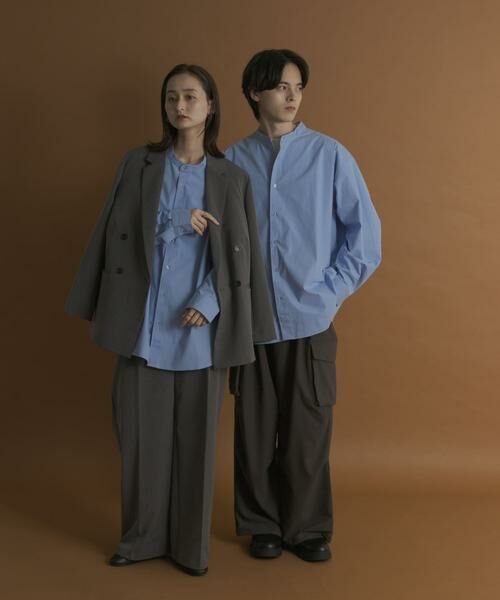 SENSE OF PLACE by URBAN RESEARCH / センスオブプレイス バイ アーバンリサーチ シャツ・ブラウス | ピーチブロードバンドカラーロングスリーブシャツ | 詳細3