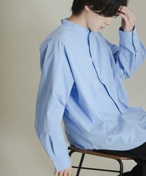 SENSE OF PLACE by URBAN RESEARCH / センスオブプレイス バイ アーバンリサーチ シャツ・ブラウス | ピーチブロードバンドカラーロングスリーブシャツ | 詳細5