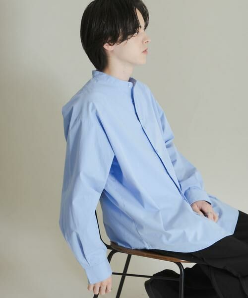 SENSE OF PLACE by URBAN RESEARCH / センスオブプレイス バイ アーバンリサーチ シャツ・ブラウス | ピーチブロードバンドカラーロングスリーブシャツ | 詳細6