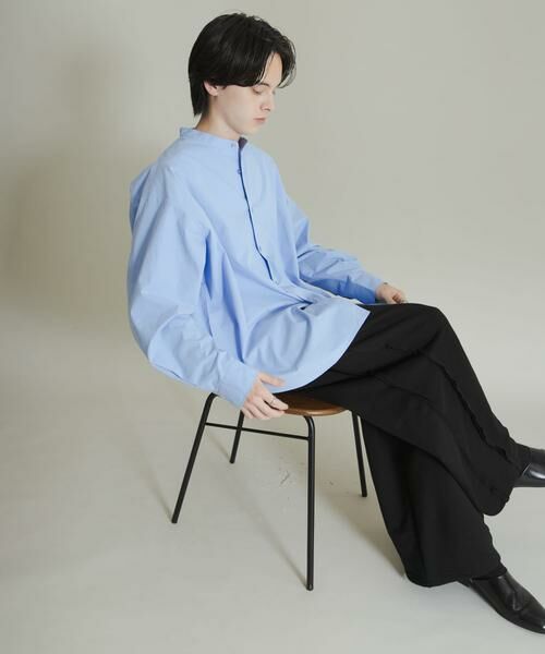 SENSE OF PLACE by URBAN RESEARCH / センスオブプレイス バイ アーバンリサーチ シャツ・ブラウス | ピーチブロードバンドカラーロングスリーブシャツ | 詳細8