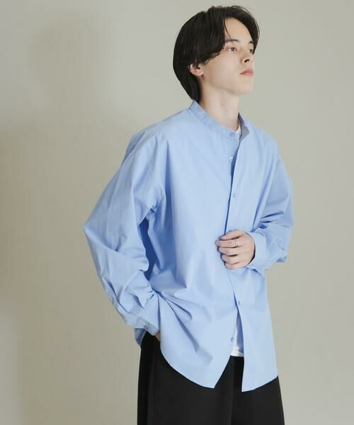 SENSE OF PLACE by URBAN RESEARCH / センスオブプレイス バイ アーバンリサーチ シャツ・ブラウス | ピーチブロードバンドカラーロングスリーブシャツ | 詳細9