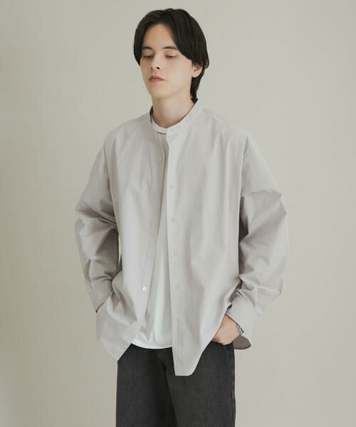 SENSE OF PLACE by URBAN RESEARCH / センスオブプレイス バイ アーバンリサーチ シャツ・ブラウス | ピーチブロードバンドカラーロングスリーブシャツ | 詳細17