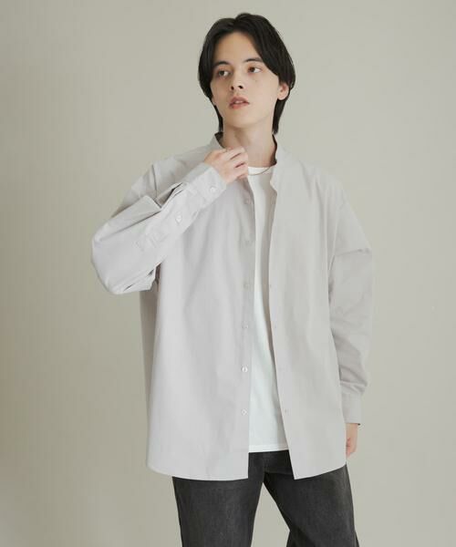 SENSE OF PLACE by URBAN RESEARCH / センスオブプレイス バイ アーバンリサーチ シャツ・ブラウス | ピーチブロードバンドカラーロングスリーブシャツ | 詳細21