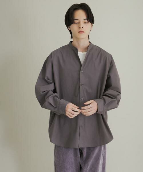 SENSE OF PLACE by URBAN RESEARCH / センスオブプレイス バイ アーバンリサーチ シャツ・ブラウス | ピーチブロードバンドカラーロングスリーブシャツ | 詳細29