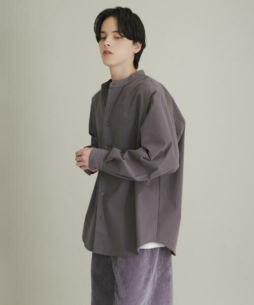 SENSE OF PLACE by URBAN RESEARCH / センスオブプレイス バイ アーバンリサーチ シャツ・ブラウス | ピーチブロードバンドカラーロングスリーブシャツ | 詳細30