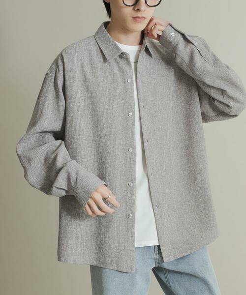 SENSE OF PLACE by URBAN RESEARCH / センスオブプレイス バイ アーバンリサーチ シャツ・ブラウス | ライトツイードレギュラーカラーシャツ | 詳細3