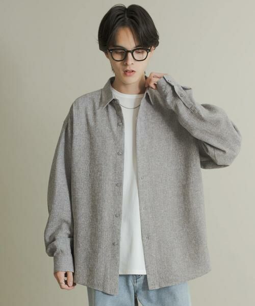 SENSE OF PLACE by URBAN RESEARCH / センスオブプレイス バイ アーバンリサーチ シャツ・ブラウス | ライトツイードレギュラーカラーシャツ | 詳細7