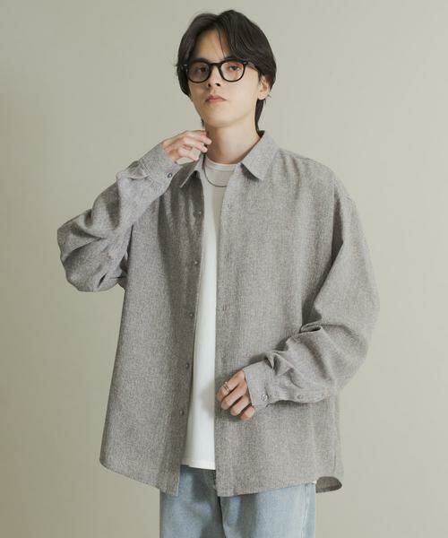 SENSE OF PLACE by URBAN RESEARCH / センスオブプレイス バイ アーバンリサーチ シャツ・ブラウス | ライトツイードレギュラーカラーシャツ | 詳細8