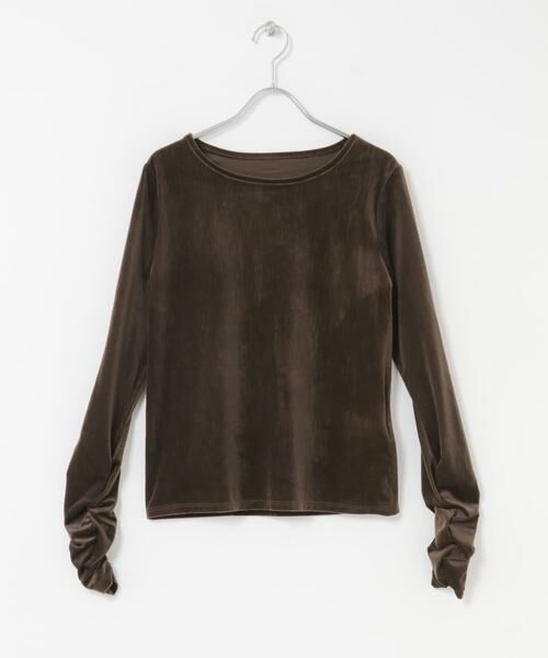 SENSE OF PLACE by URBAN RESEARCH / センスオブプレイス バイ アーバンリサーチ Tシャツ | ギャザースリーブベロアTシャツ | 詳細5