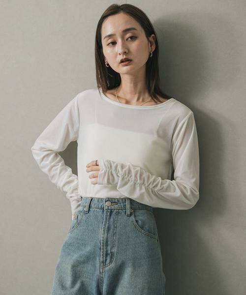 SENSE OF PLACE by URBAN RESEARCH / センスオブプレイス バイ アーバンリサーチ Tシャツ | ギャザースリーブベロアTシャツ | 詳細13