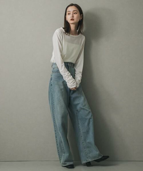 SENSE OF PLACE by URBAN RESEARCH / センスオブプレイス バイ アーバンリサーチ Tシャツ | ギャザースリーブベロアTシャツ | 詳細15