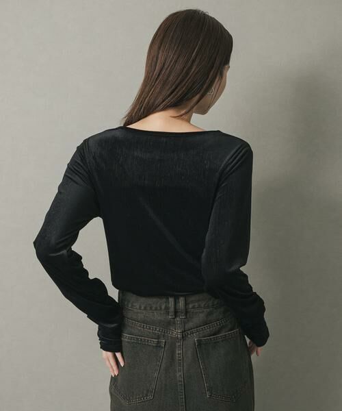 SENSE OF PLACE by URBAN RESEARCH / センスオブプレイス バイ アーバンリサーチ Tシャツ | ギャザースリーブベロアTシャツ | 詳細21