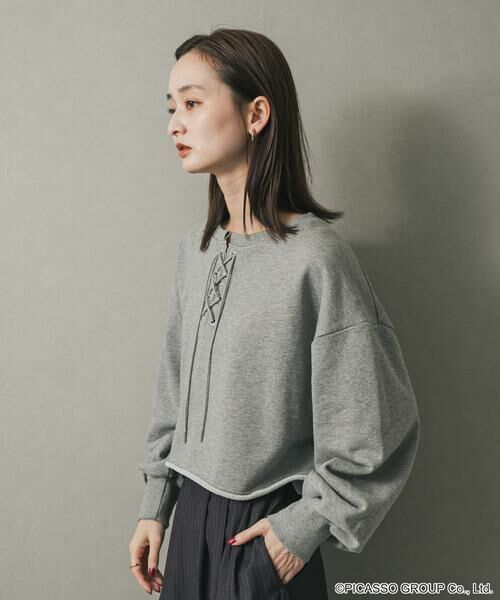 SENSE OF PLACE by URBAN RESEARCH / センスオブプレイス バイ アーバンリサーチ Tシャツ | PICASSOレースアップクロップドトップ | 詳細4