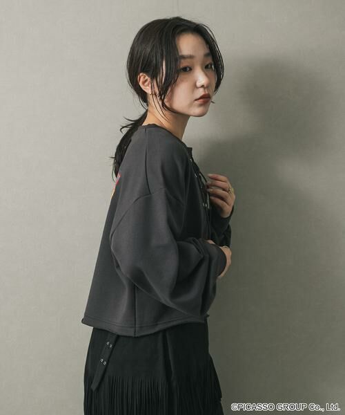 SENSE OF PLACE by URBAN RESEARCH / センスオブプレイス バイ アーバンリサーチ Tシャツ | PICASSOレースアップクロップドトップ | 詳細12