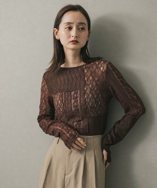 SENSE OF PLACE by URBAN RESEARCH / センスオブプレイス バイ アーバンリサーチ Tシャツ | パッチワークレーストップ | 詳細1