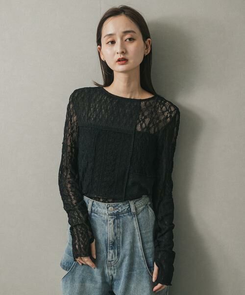 SENSE OF PLACE by URBAN RESEARCH / センスオブプレイス バイ アーバンリサーチ Tシャツ | パッチワークレーストップ | 詳細18