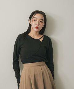 SENSE OF PLACE by URBAN RESEARCH / センスオブプレイス バイ アーバンリサーチ Tシャツ | アシンメトリーリブコンパクトトップ