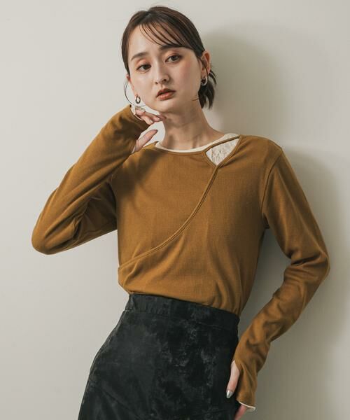 SENSE OF PLACE by URBAN RESEARCH / センスオブプレイス バイ アーバンリサーチ Tシャツ | アシンメトリーリブコンパクトトップ | 詳細1