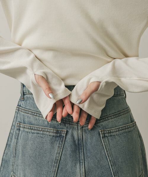 SENSE OF PLACE by URBAN RESEARCH / センスオブプレイス バイ アーバンリサーチ Tシャツ | アシンメトリーリブコンパクトトップ | 詳細8