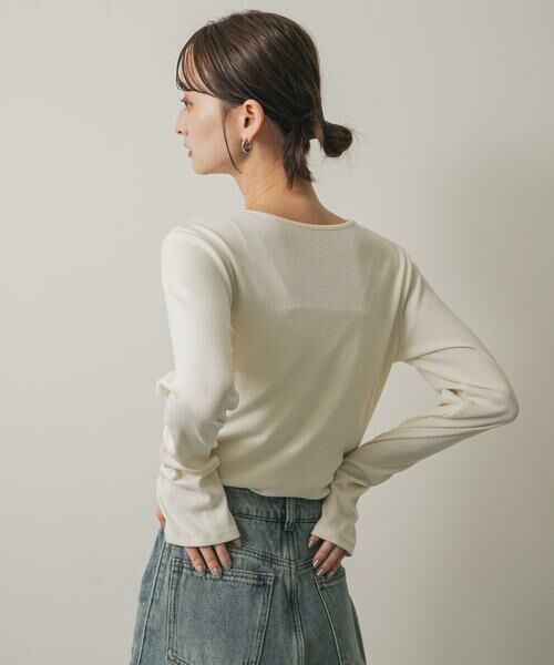 SENSE OF PLACE by URBAN RESEARCH / センスオブプレイス バイ アーバンリサーチ Tシャツ | アシンメトリーリブコンパクトトップ | 詳細11