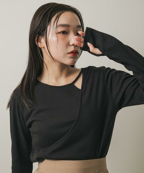 SENSE OF PLACE by URBAN RESEARCH / センスオブプレイス バイ アーバンリサーチ Tシャツ | アシンメトリーリブコンパクトトップ | 詳細16