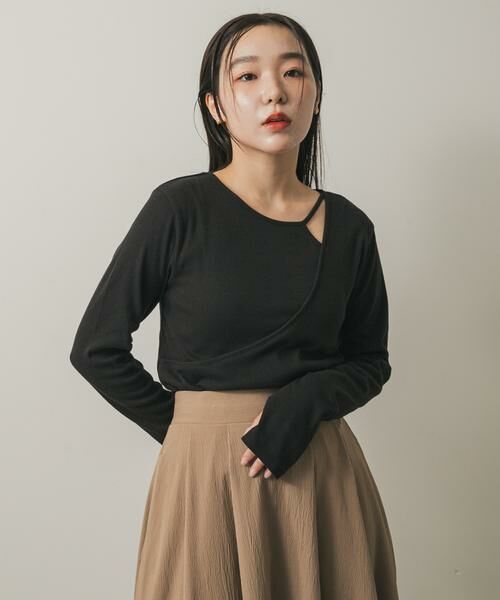 SENSE OF PLACE by URBAN RESEARCH / センスオブプレイス バイ アーバンリサーチ Tシャツ | アシンメトリーリブコンパクトトップ | 詳細17
