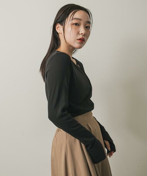 SENSE OF PLACE by URBAN RESEARCH / センスオブプレイス バイ アーバンリサーチ Tシャツ | アシンメトリーリブコンパクトトップ | 詳細18