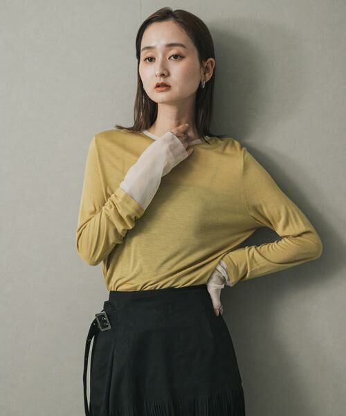 SENSE OF PLACE by URBAN RESEARCH / センスオブプレイス バイ アーバンリサーチ Tシャツ | シアーレイヤードTシャツ | 詳細1