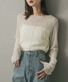 SENSE OF PLACE by URBAN RESEARCH / センスオブプレイス バイ アーバンリサーチ Tシャツ | ウェーブパターンジャガードトップ