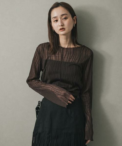 SENSE OF PLACE by URBAN RESEARCH / センスオブプレイス バイ アーバンリサーチ Tシャツ | ウェーブパターンジャガードトップ | 詳細1