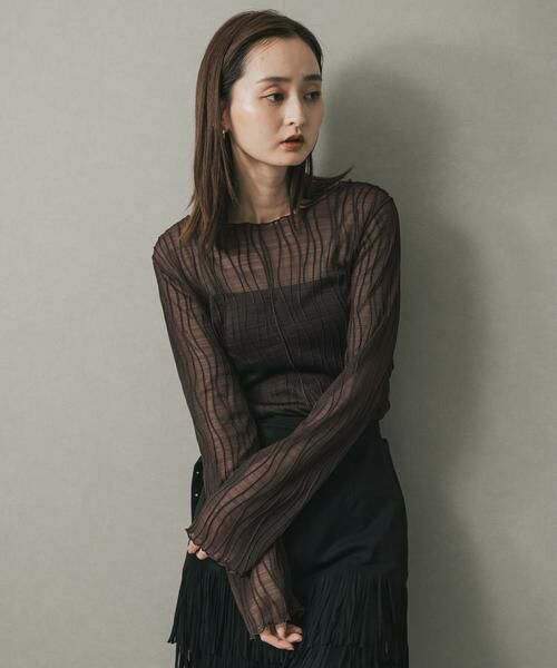 SENSE OF PLACE by URBAN RESEARCH / センスオブプレイス バイ アーバンリサーチ Tシャツ | ウェーブパターンジャガードトップ | 詳細2