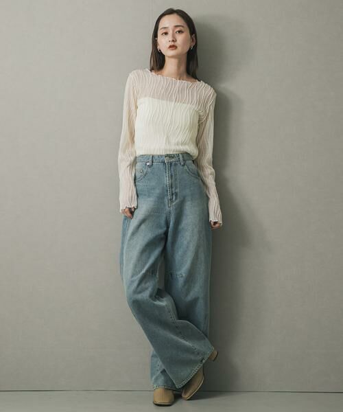 SENSE OF PLACE by URBAN RESEARCH / センスオブプレイス バイ アーバンリサーチ Tシャツ | ウェーブパターンジャガードトップ | 詳細13