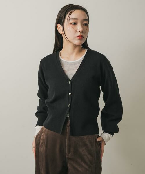 SENSE OF PLACE by URBAN RESEARCH / センスオブプレイス バイ アーバンリサーチ カーディガン・ボレロ | ニュアンスボタンVネックカーディガン | 詳細19
