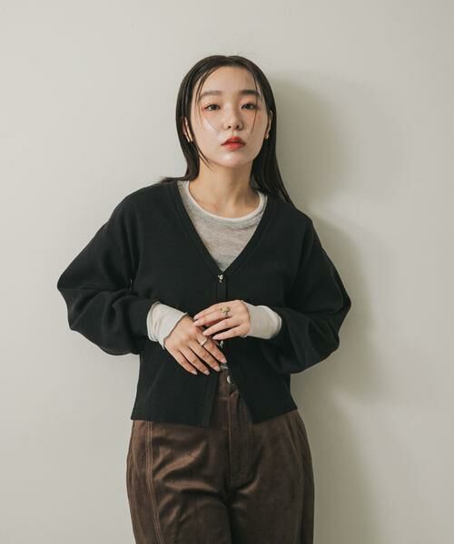 SENSE OF PLACE by URBAN RESEARCH / センスオブプレイス バイ アーバンリサーチ カーディガン・ボレロ | ニュアンスボタンVネックカーディガン | 詳細21