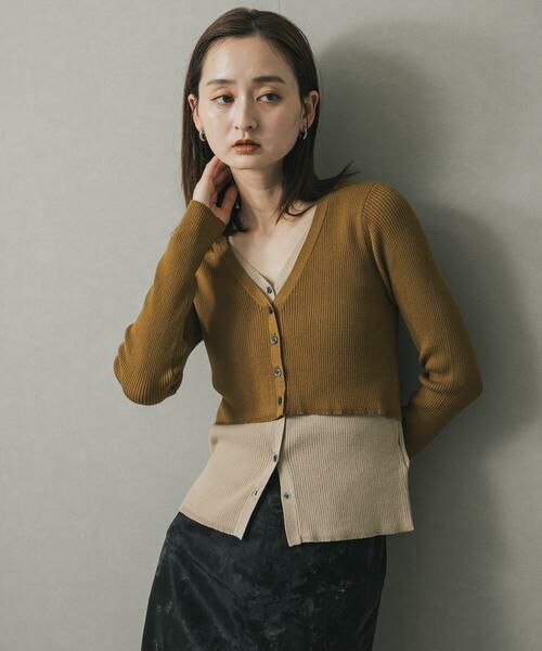 SENSE OF PLACE by URBAN RESEARCH / センスオブプレイス バイ アーバンリサーチ カーディガン・ボレロ | ダブルレイヤードカーディガン | 詳細1