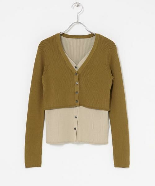 SENSE OF PLACE by URBAN RESEARCH / センスオブプレイス バイ アーバンリサーチ カーディガン・ボレロ | ダブルレイヤードカーディガン | 詳細5