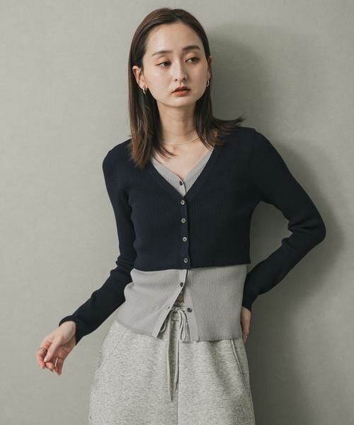 SENSE OF PLACE by URBAN RESEARCH / センスオブプレイス バイ アーバンリサーチ カーディガン・ボレロ | ダブルレイヤードカーディガン | 詳細7