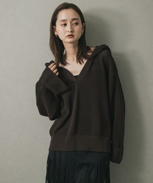 SENSE OF PLACE by URBAN RESEARCH / センスオブプレイス バイ アーバンリサーチ ニット・セーター | メッシュフーディーセーター | 詳細1