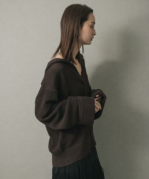 SENSE OF PLACE by URBAN RESEARCH / センスオブプレイス バイ アーバンリサーチ ニット・セーター | メッシュフーディーセーター | 詳細2