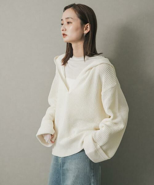 SENSE OF PLACE by URBAN RESEARCH / センスオブプレイス バイ アーバンリサーチ ニット・セーター | メッシュフーディーセーター | 詳細10
