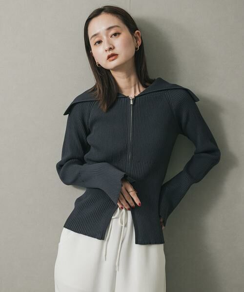 SENSE OF PLACE by URBAN RESEARCH / センスオブプレイス バイ アーバンリサーチ ニット・セーター | ビックカラージップセーター | 詳細11