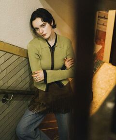 SENSE OF PLACE by URBAN RESEARCH / センスオブプレイス バイ アーバンリサーチ カーディガン・ボレロ | フロントホックエリツキコンパクトカーディガン