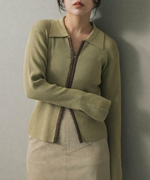 SENSE OF PLACE by URBAN RESEARCH / センスオブプレイス バイ アーバンリサーチ カーディガン・ボレロ | フロントホックエリツキコンパクトカーディガン | 詳細2